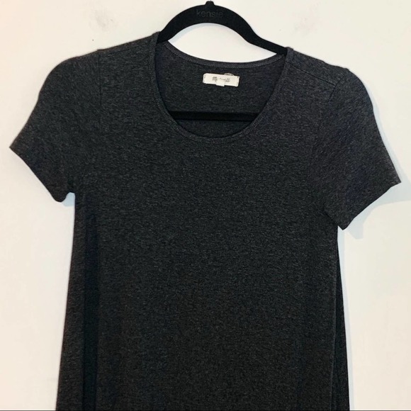 MADEWELL Swingy Tee Dress in Heather Charcoal - Picture 3 of 10